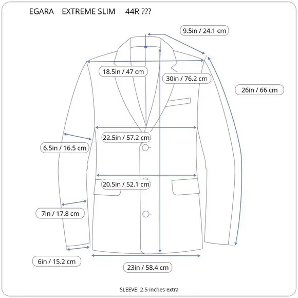 Egara Slim Two Button Unstructured Blazer Linen Sport Coat Jacket Men Size 44R ?